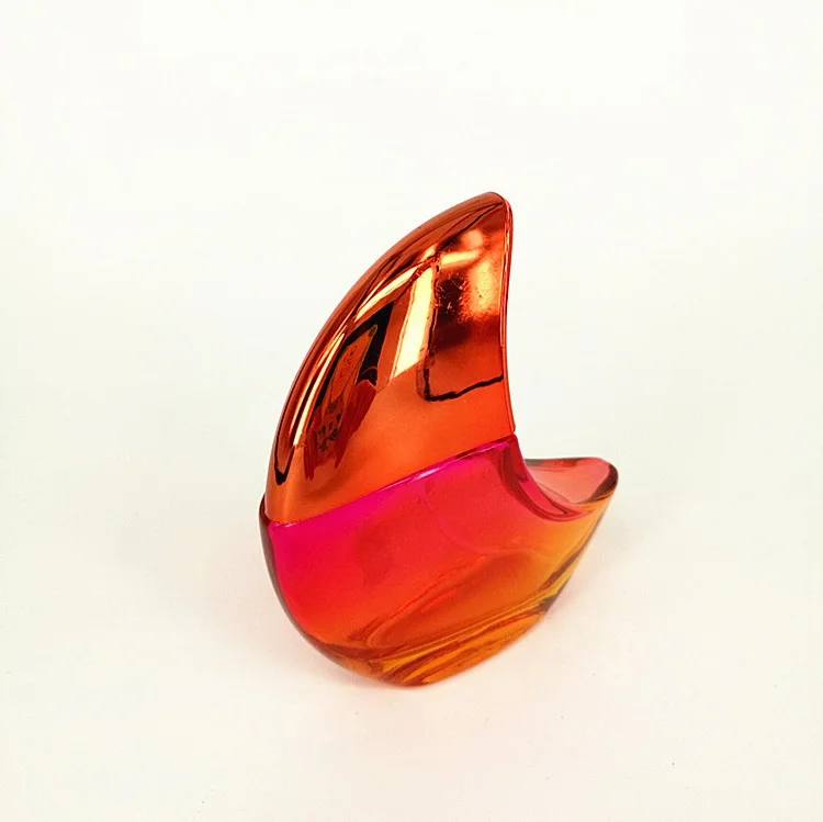 Factory Hot Sell Moon Shape Perfume Glass Bottle PUMP Sprayer Screen Printing 50ml Customized