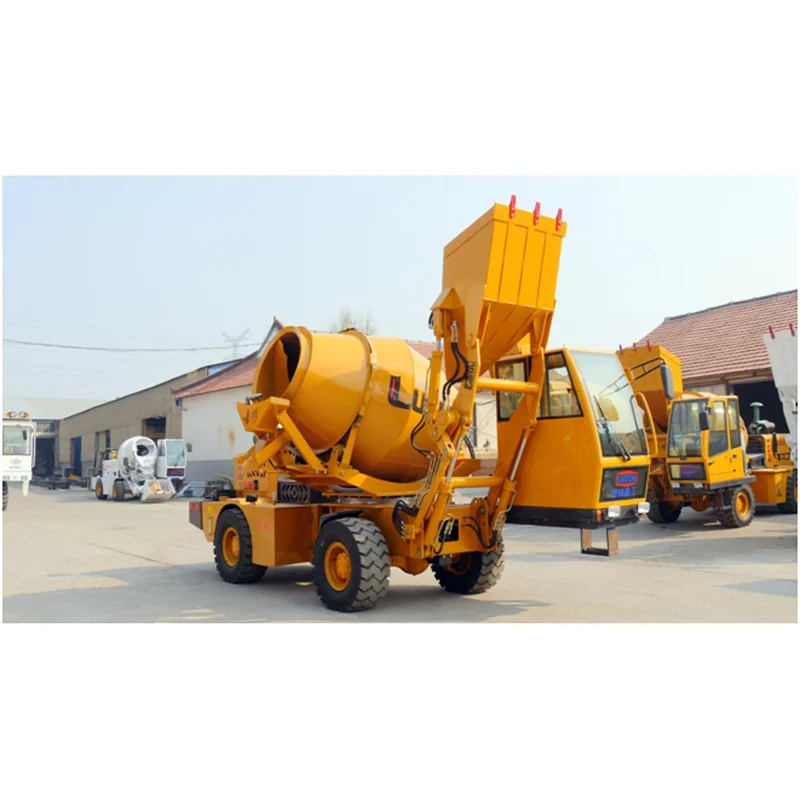 LUZUN original factory sale small mobile 1M3 self loading concrete mixer truck