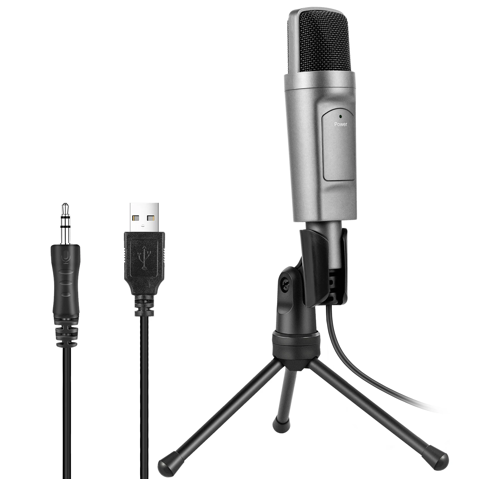  Конденсаторный проводной микрофон профессиональный студийный для прямой трансляции Skype/записи/прямой трансляции/чата/игр/кастинга