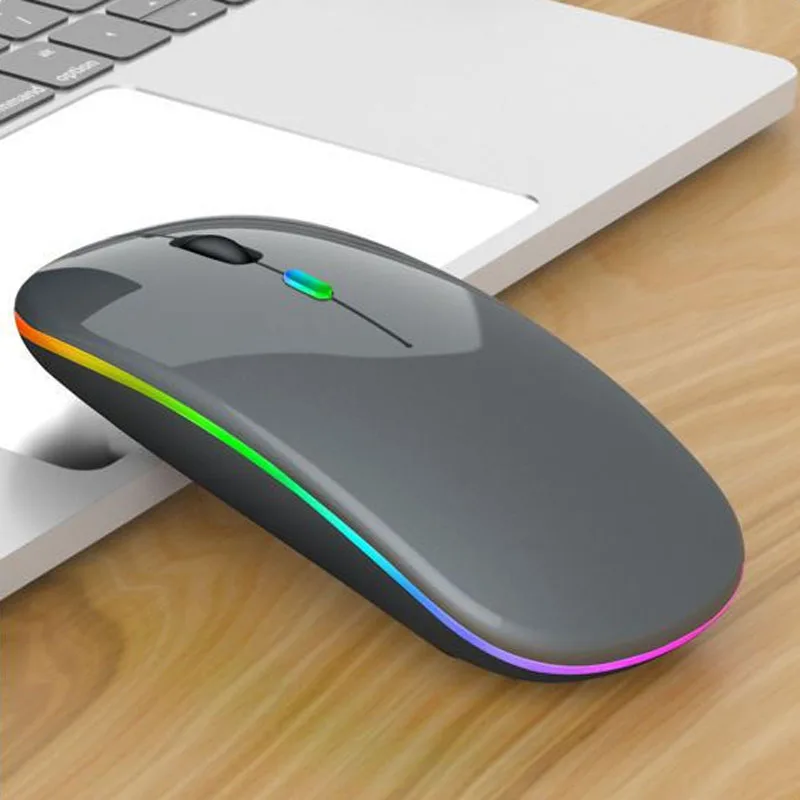 Inalámbrico USB LED тонкий перезарядки тонкая портативная машина для создания оптического подсветка BT беспроводный 2 4G планшетный ПК с двойным режимом ноутбук Офисный Компьютерный коврик