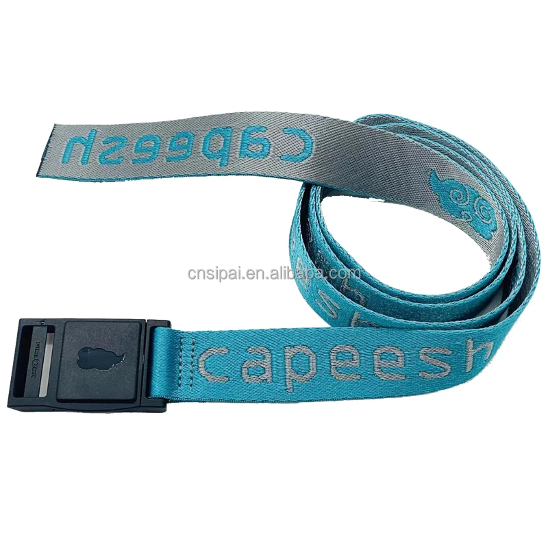 Small MOQ Wholesale Industrial Canvas Fabric Belt Custom Logo Jacquard Woven Polyester Nylon Web Waist Belts For Women And Men