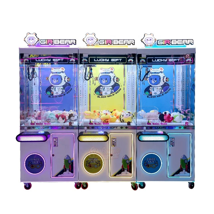 Coin-Operated Arcade Claw Crane Machine 220V Metal Toy Prize Vending Machine for Game Room & Amusement Plush Toy Catcher