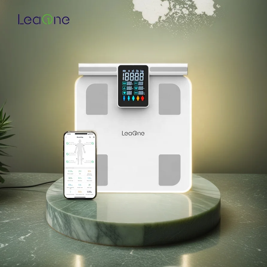 8 Electrodes Scale Smart Body Composition Scale Bluetooth Measures Fat BMI Weighing Scales