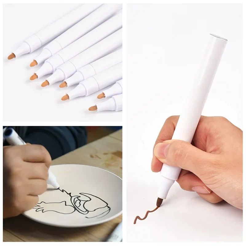 Pottery Art Underglaze Marker Pen Ceramic Pigment DIY Clay Painting Special Dot Craft Tools 8 Color