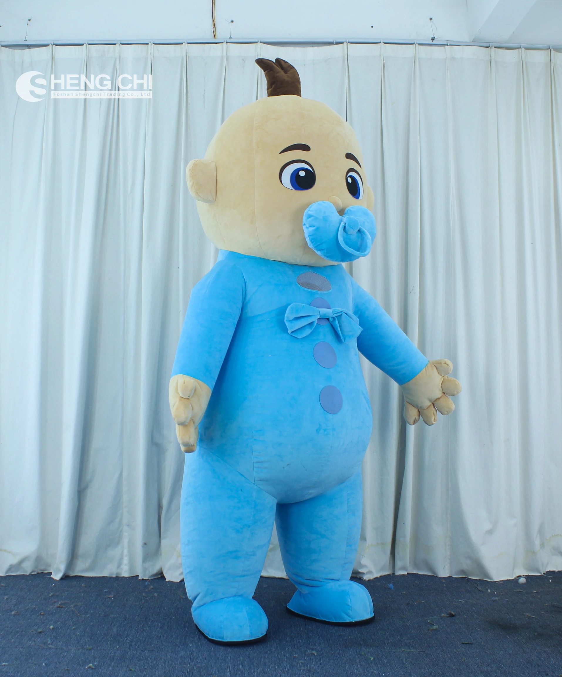 Inflatable Baby Boy Costume Mascot Baby Shower Gift Plush Adult Dress Birthday Party