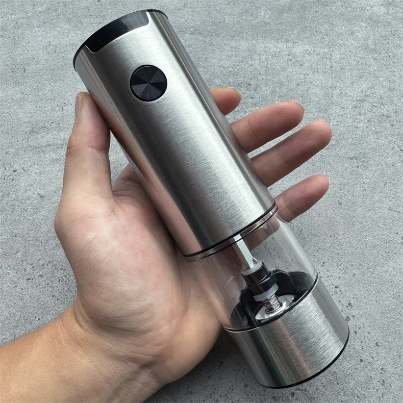 Оптовая продажа, автоматическая мельница для перца из нержавеющей стали, электрическая мельница для соли и перца