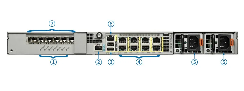 Оригинальный 8GE порт брандмауэр ASA5545-FPWR-K9