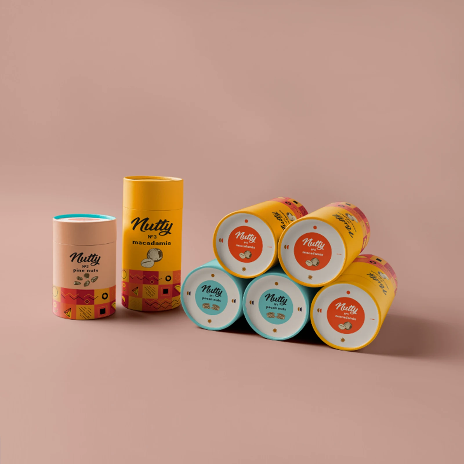 Eco friendly Tea paper tube packaging food grade cardboard cylinder container for tea round box packaging