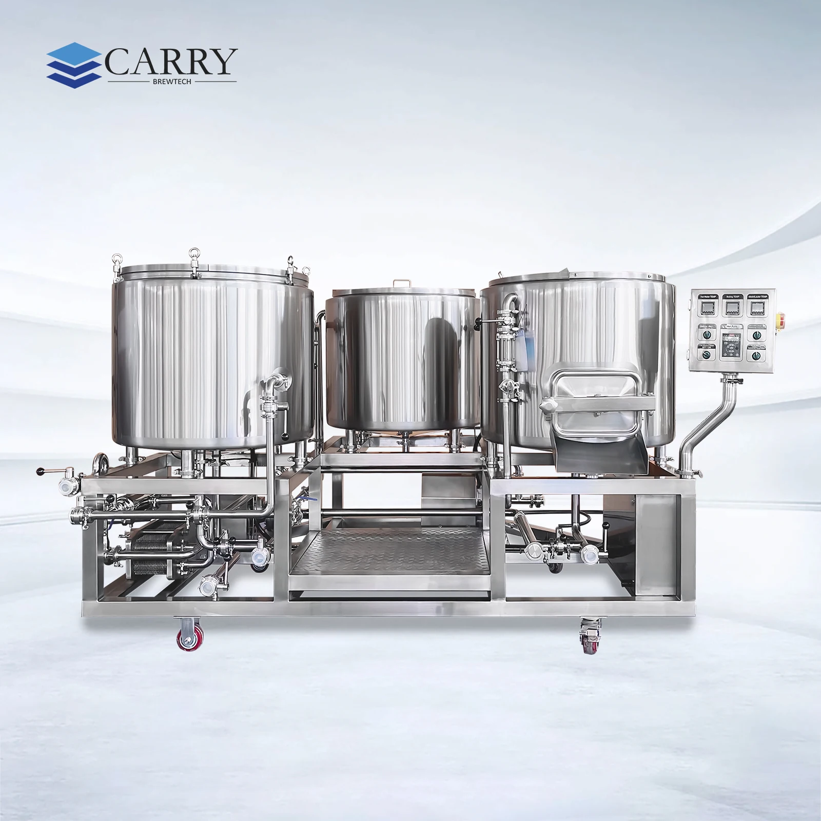 CARRY 200L STAR Series 3-vessel Brewhouse Micro Home Brewing System Turnkey Project suitable for novice winemakers