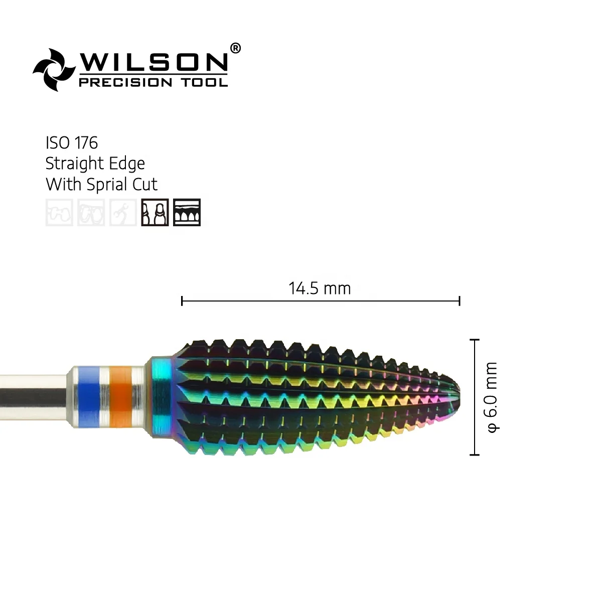 Colorful DLC Coating Increase 5-6 times service life Tungsten Carbide Bit Dental Bur Well Sun