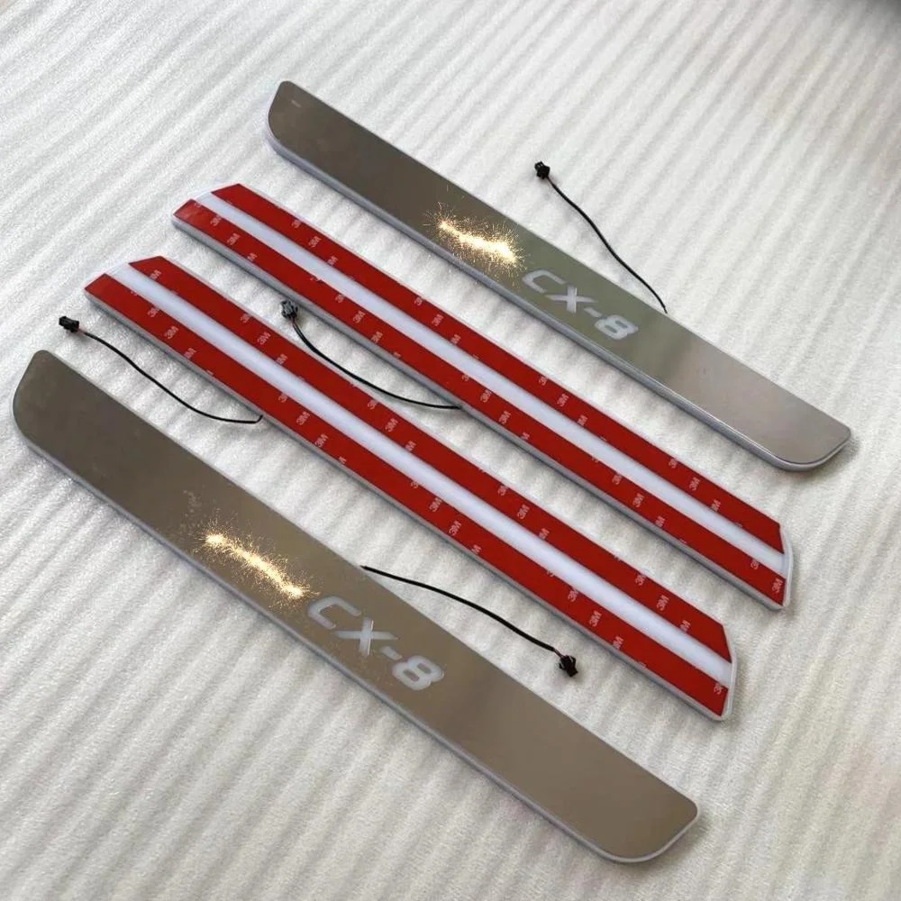Stainless Steel Auto Door Sill Scuff Plate car side step sill plates For Mazdaa CX-8 Car Accessories