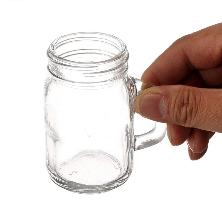 50ml 1oz 2oz mini round shape smooth glass mason jar gift box