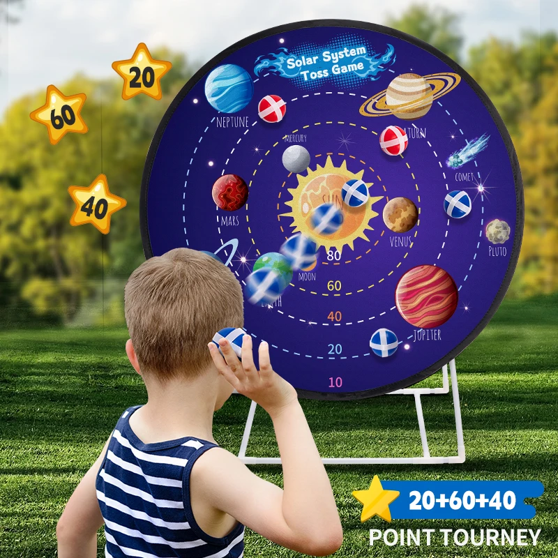 3 in 1 kids dart board game double sided with sticky balls indoor sport outdoor fun family game toys