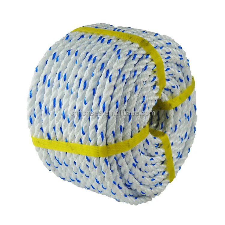 Wholesale Selling 3 Strands Rope High Quality 10mm Twist PP Danline PP Fishing Rope