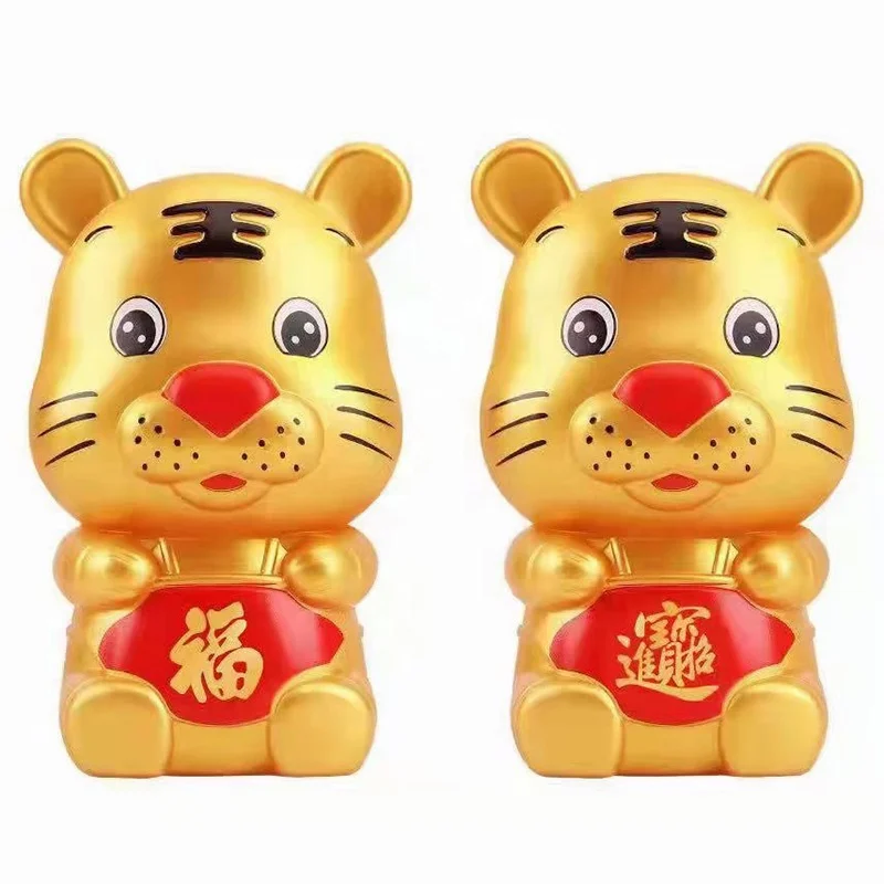 OEM 2022 Hot China Golden Tiger Piggy Bank For Kids