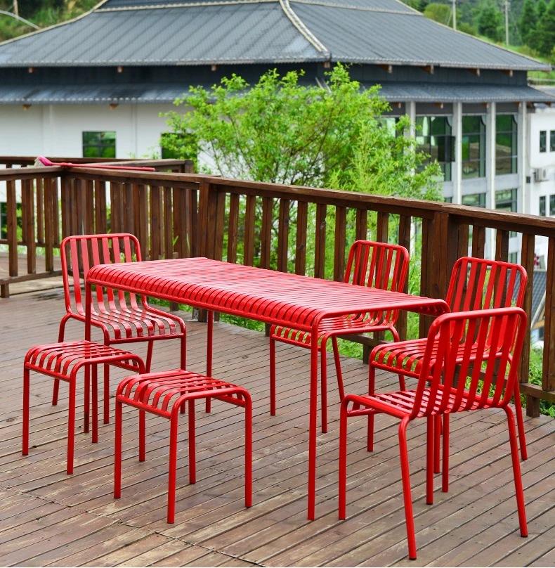 Garden Furniture Leisure Outdoor Table and Chair metal garden table and chair set Modern outdoor table and chair furniture