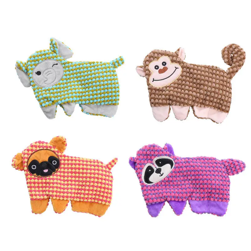 Wholesale Cotton Stuffed Soft Plush Chewing Toy Bite Resistant Teeth Grinding Training Interactive Pet Supplies Squeaky Dog Toys
