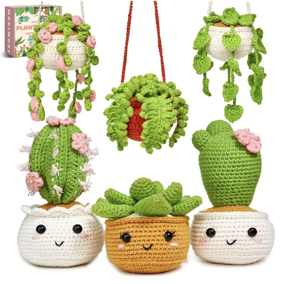 Crochet Starter Kits DIY Craft Kit Amigurumi Craft Knitting Crochet Kits Gift with Step-by-Step Video Tutorials