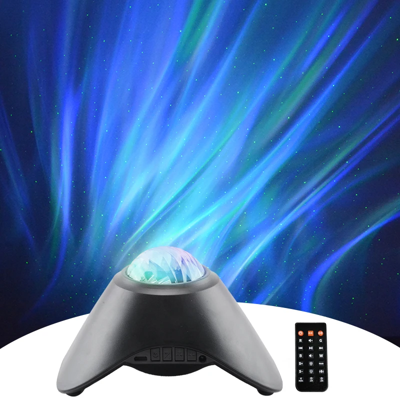 Aurora starry sky projector led night light white noise machine kids moon lamp galaxy night lights for home with remoter