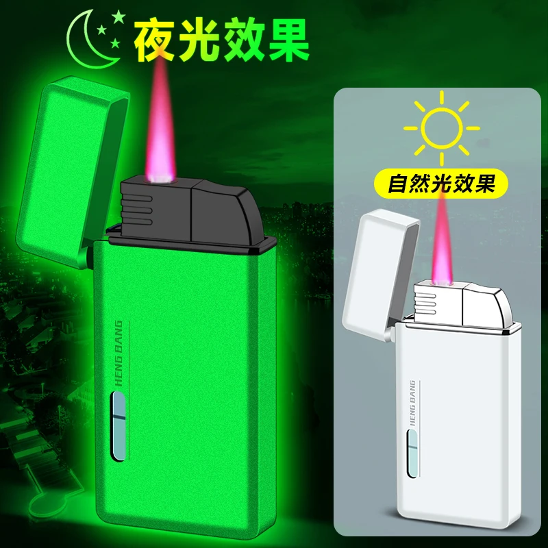 Best selling product Portable Blue mini torch lighter butane gas refill Windproof jet torch lighter christmas gift set for men