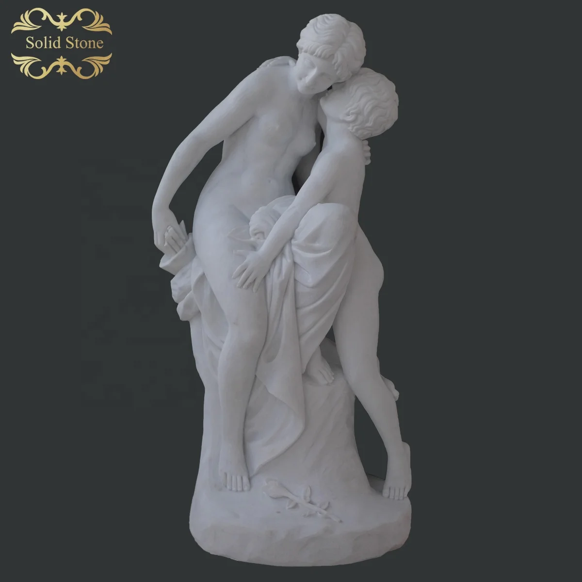 factory direct price Hand carved natural exquisite Outdoor decoration white life size marble statue