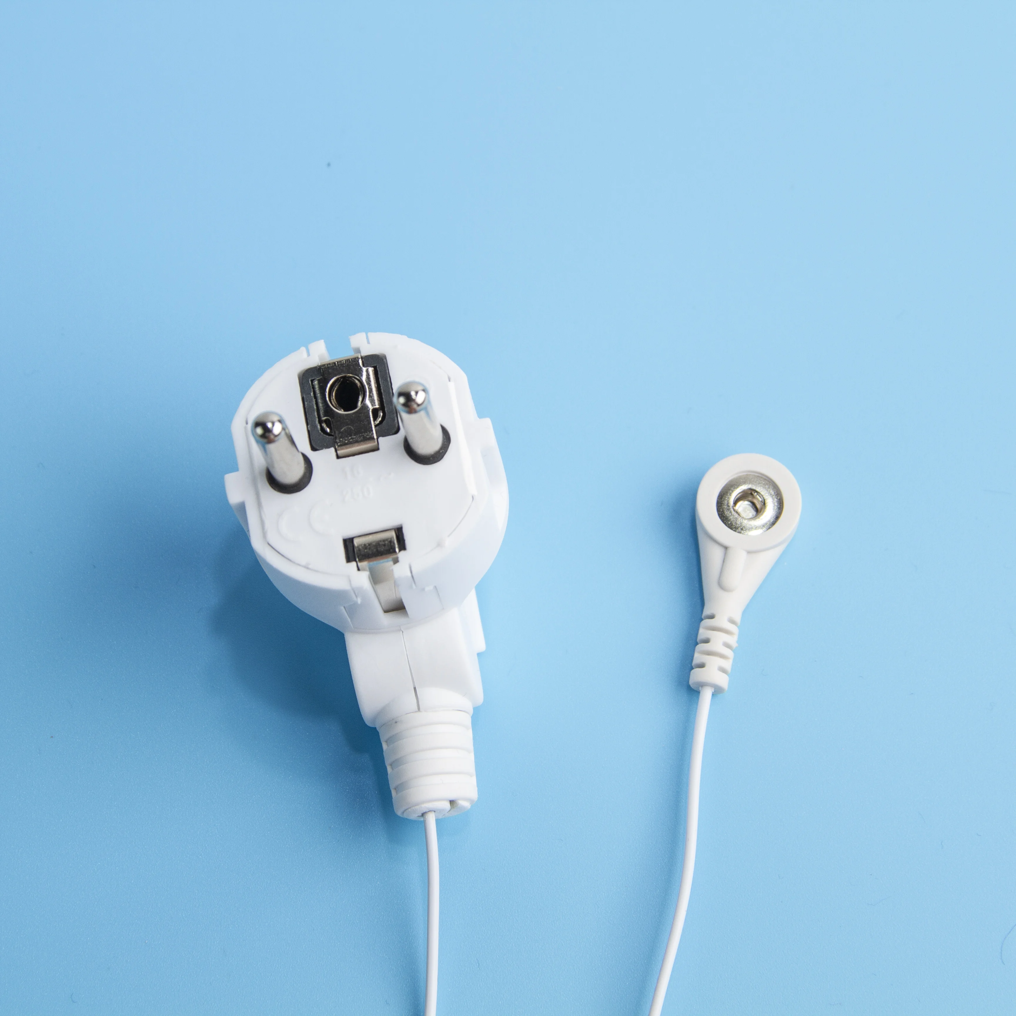 Best Conductive PU Esd grounding cord with USA/EU  plug portable connect with earthing cord for silver bed sheet