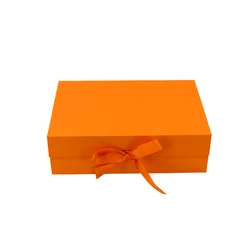 Custom luxury unique design magnetic tape folding box custom logo gift folding box