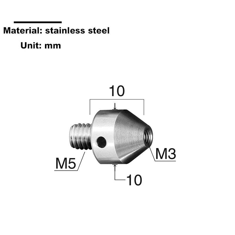 Factory direct transfer thread adapter non standard custom M2M3M4M5 styli thread adapter