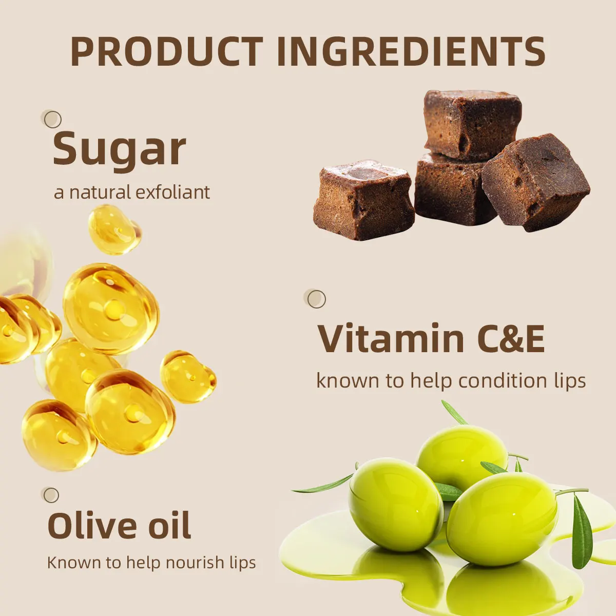 OEM Private Label Your Own Logo Custom Sugar Lip Scrub Container Vegan Exfoliatiing Sugar Lip Scrub
