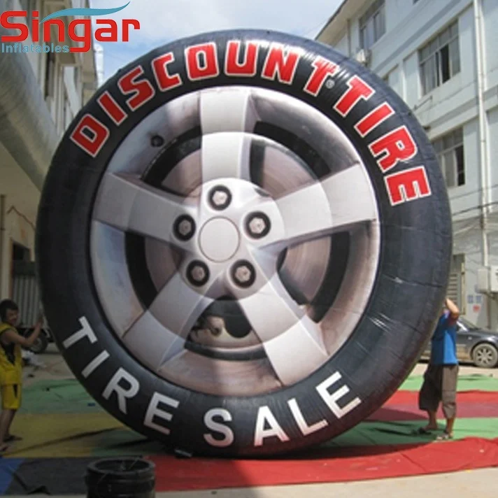 Advertising with logo inflatable car tire