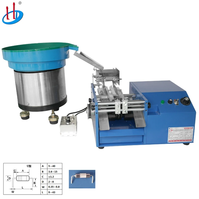 Automatic Belt Type Bulk Axial Components Resistor Lead Cutting Forming Machine with Vibrating Drum