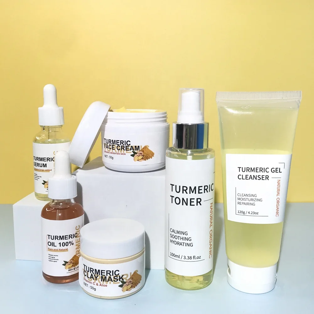 Wholesale Customization Turmeric Toner organic vegan  acne private label turmeric skin care set wholesale