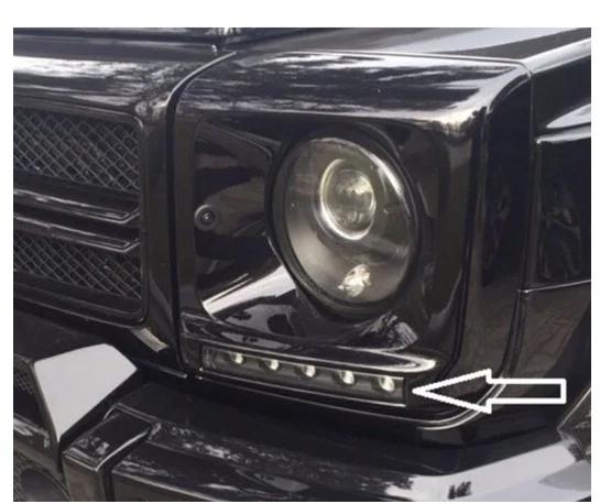 Черная светодиодная сигнальная лампа для Benz G-class W463 ходовой свет передняя