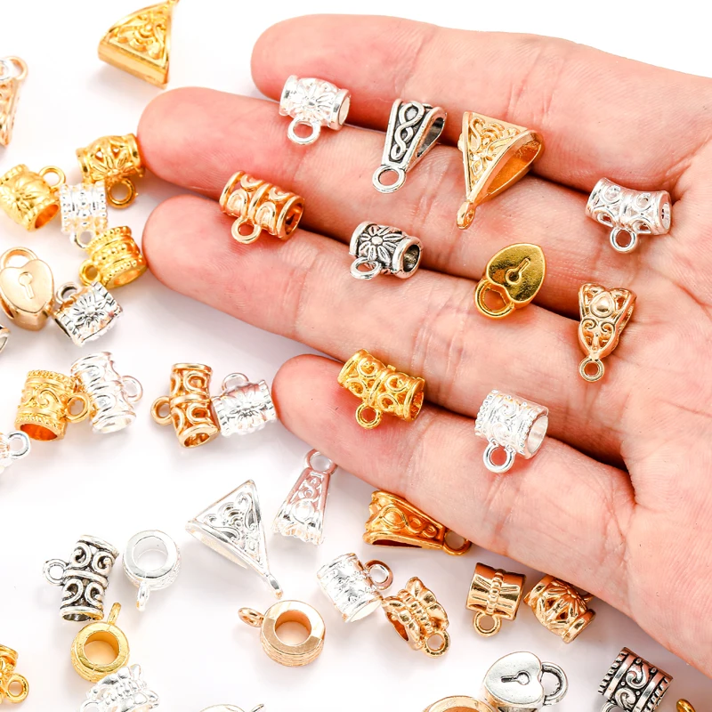 silver color Zinc Alloy Bead DIY big hole metal connector Beads Fits Charm Bracelets Necklaces Pendants making R224