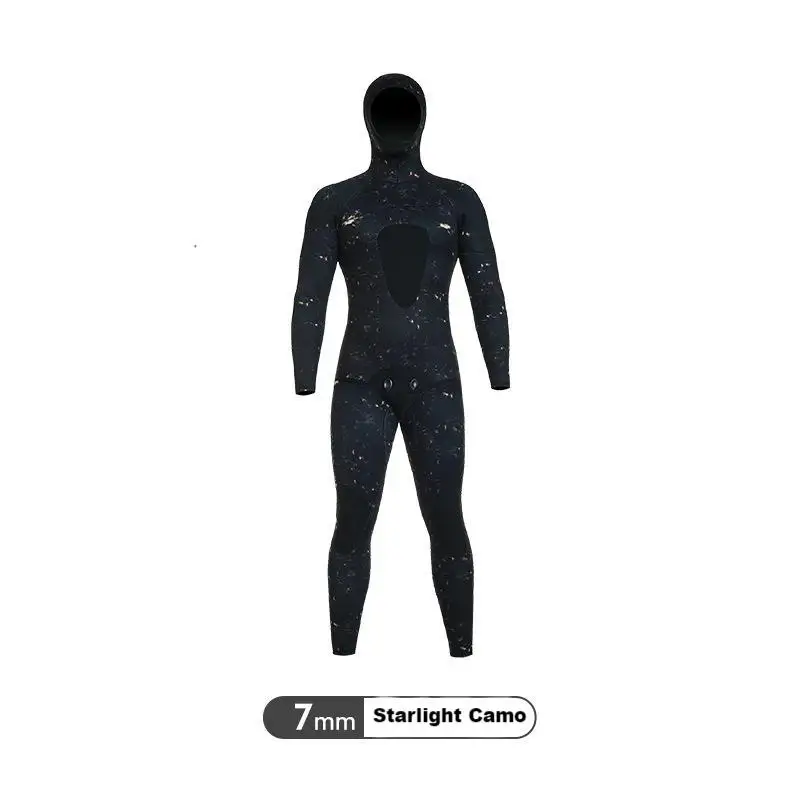 Custom Graphics Spearfishing Suit Diving Suit Canyon 7mm Wet Suit Front Zip Neoprene Scuba Freediving Spearfishing Wetsuit