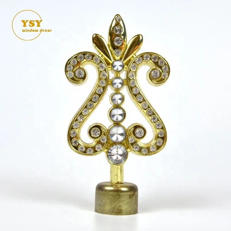 Chrome Diamond Curtain Rod Ends Metal Drapery Poles Tracks And Finials 28mm