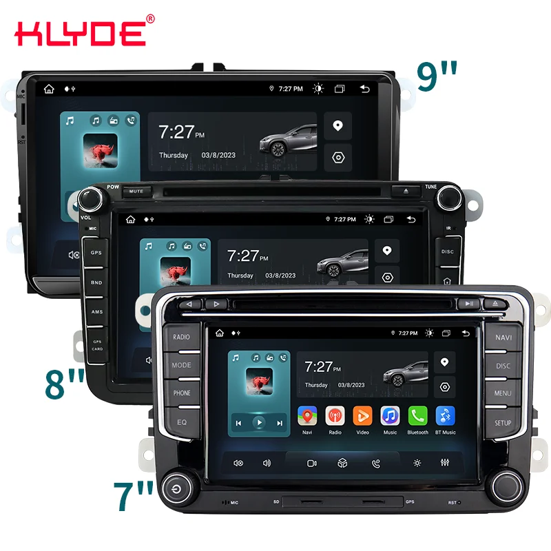 7/8/9 Inch Android 13 Car Radio for VW/Skoda Universal 8+128GB WiFi 4G LTE BT DSP GPS CarPlay Android Auto Multimedia Player