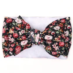 Wholesale Cute Baby Girls Headband Toddler Big Bow Knotted Hairband Lips Printed Turban Knot Headwraps Kids Wide Headbands