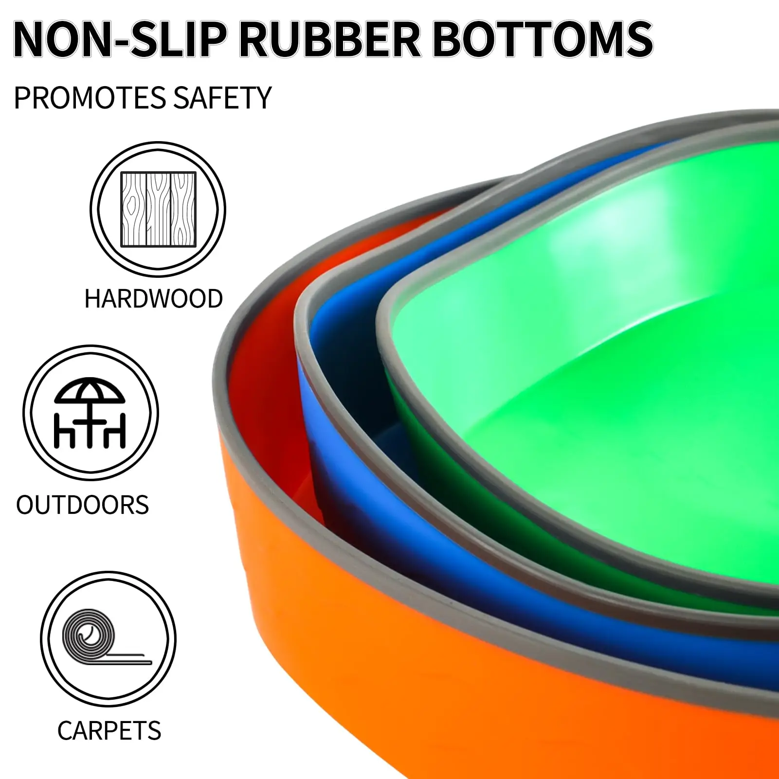 Jumping Stepping Stones for Kids,5pcs Non-Slip Plastic Balance River Stones,Toddler Balance Block Stones Bounce Sensory Toys