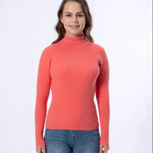 Hot Sale Fashion Breathable Flat Knit Long Sleeve Pullover Sweaters Women Tops