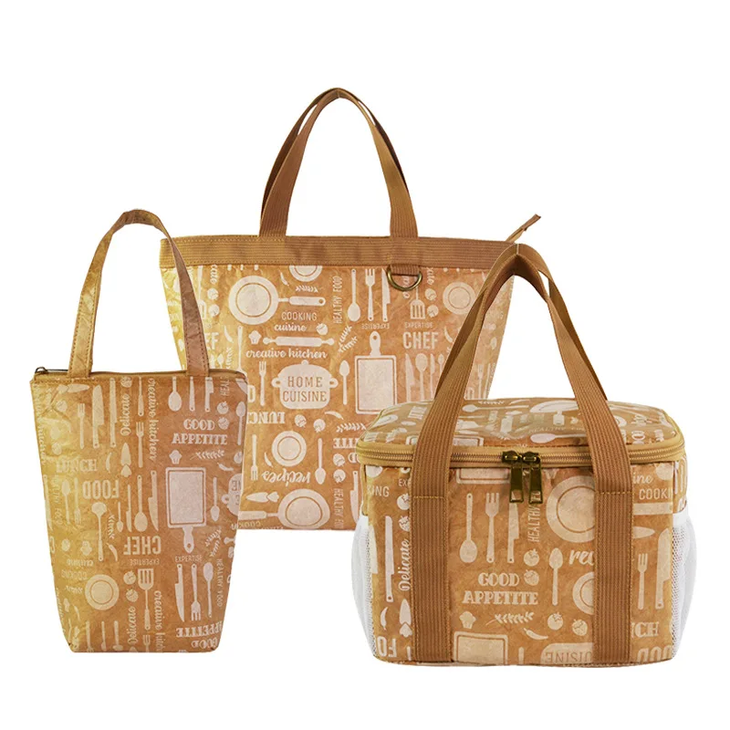 Wholesale Reusable 14 OZ Thermal Insulation Lunch Tote Bag Beach Cooler Lunch Bag with Adjustable Shoulder Strap Tote Bag