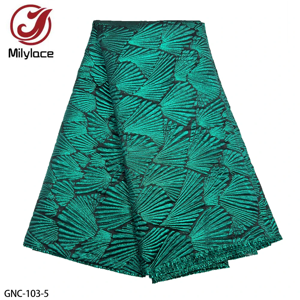 African Bridal Brocade Embroidery Jacquard Organza Lace Fabric