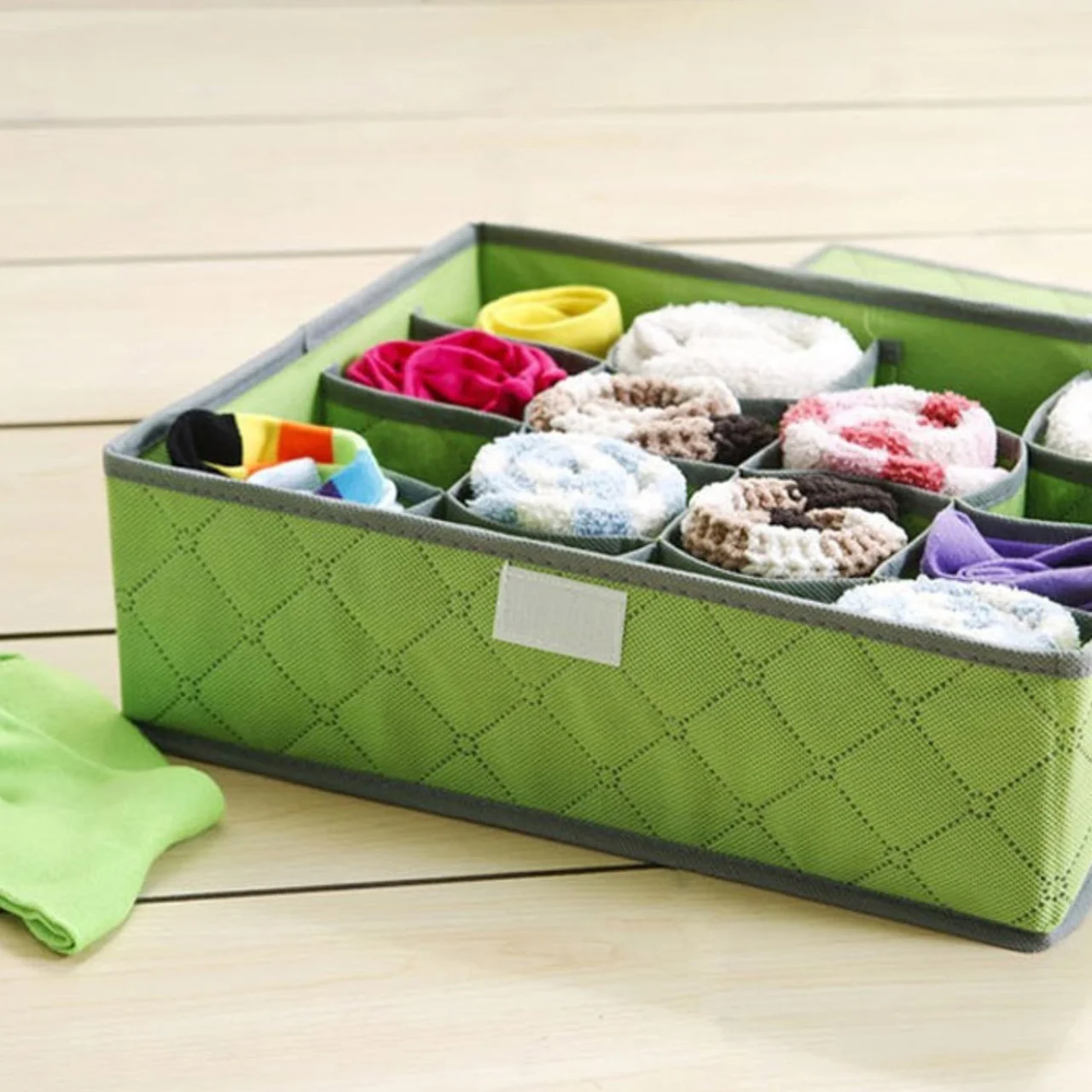 Household bamboo charcoal non-woven drawer underwear storage box with socks box underwear organizer storage box with cover
