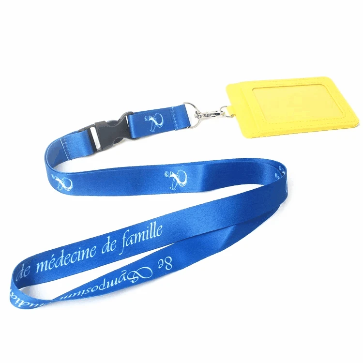 Wholesale Custom Dye Sublimation Printed ID Card Satin Breakaway Neck Lanyard with Own Name Logo