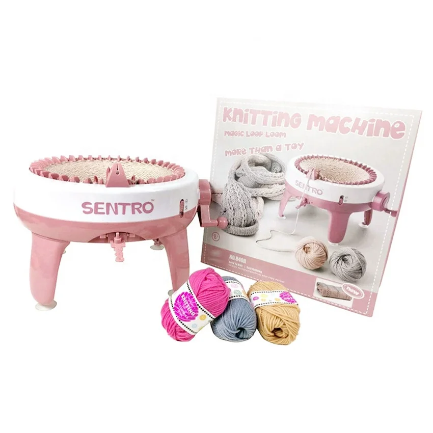 48 Needle DIY Big Hand Knitting Machine Weaving Loom Knit For Scarf Children Learning Toy Knitting Tools Threader Sewing Tool