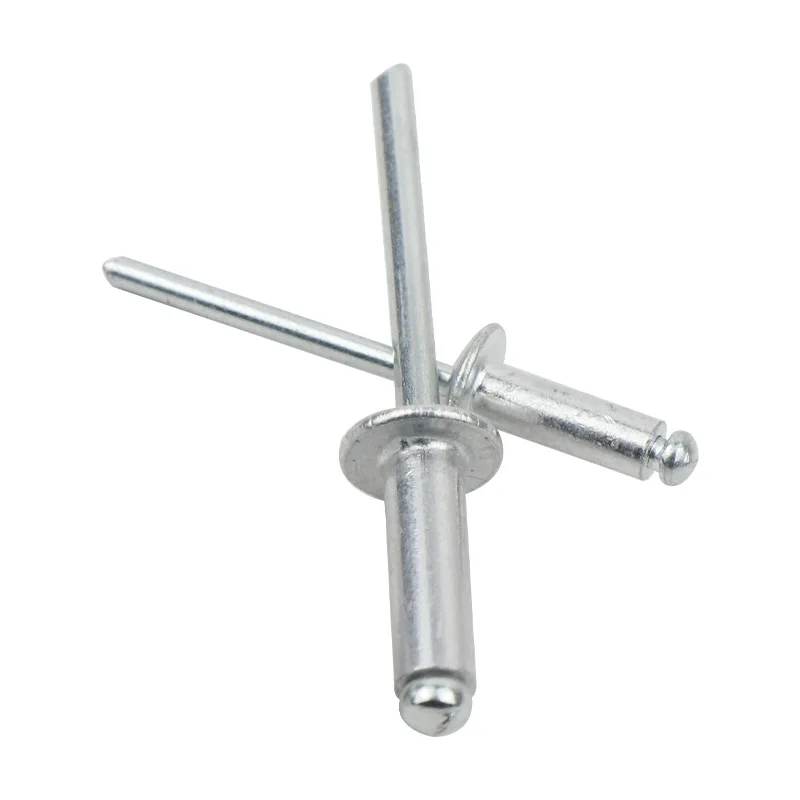 Aluminum alloy open core aluminum rivets, galvanized flat round head aluminum rivets for machinery