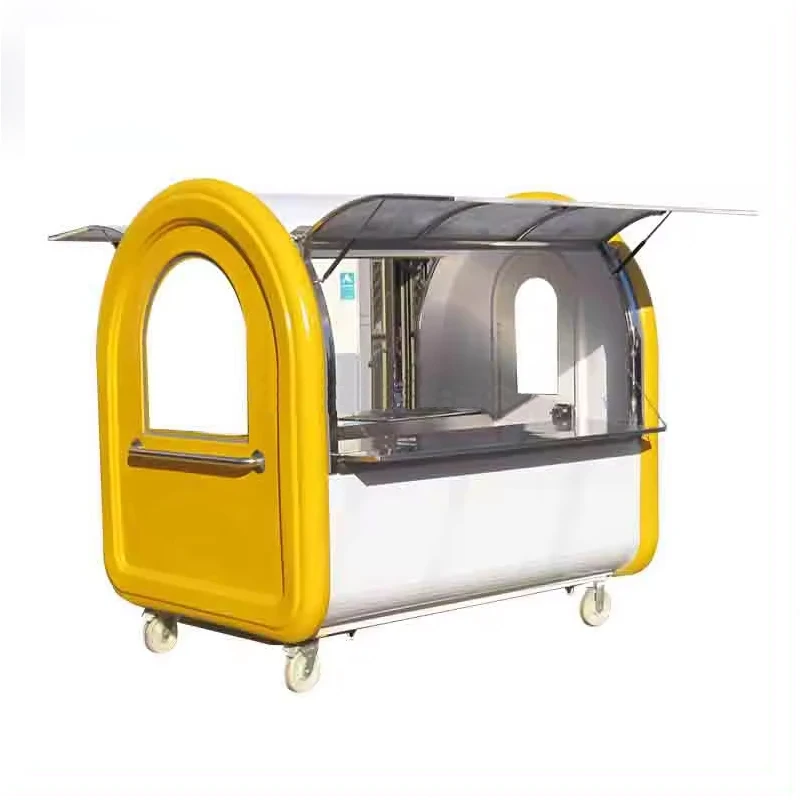 JX-FR220E New model Manufacturer potato kiosk French fries booth Fast food kiosk for sale/mobile food carts