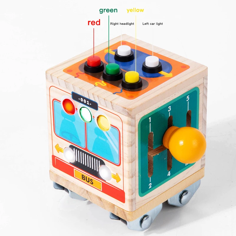 2024 New Design High-Quality Wooden Busy Bus Toy for Kids Promotes Imaginative Play for Kids