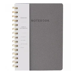 Custom Wholesale Office Necessity Wire-o Binding A5 Diary Fabric Pu Journal Leather Notebook