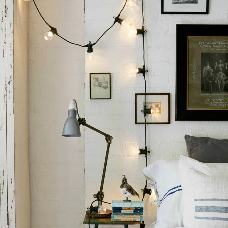 CE ROHS LED Projector Outdoor Light E27 Rubber Christmas Festoon Decoration String Light